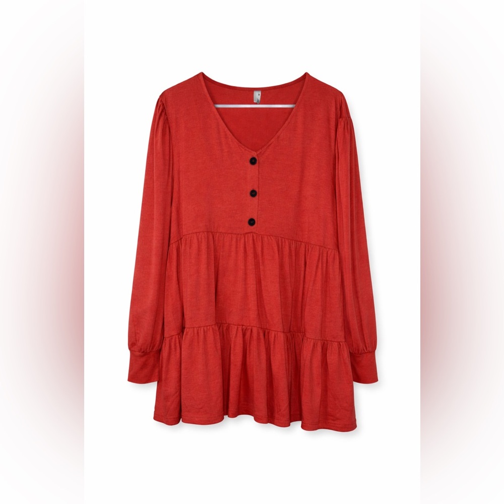 Elegant Rust Orange Blouse